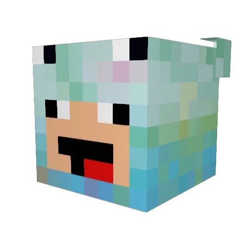 Betity Minecraft avatar head, 3D render