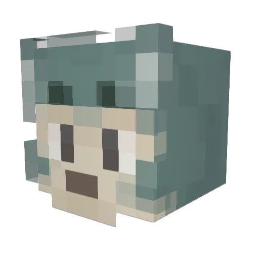 BetoHub Minecraft avatar head, 3D render