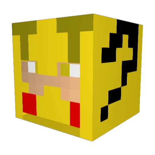 Betoland Minecraft avatar head, 3D render