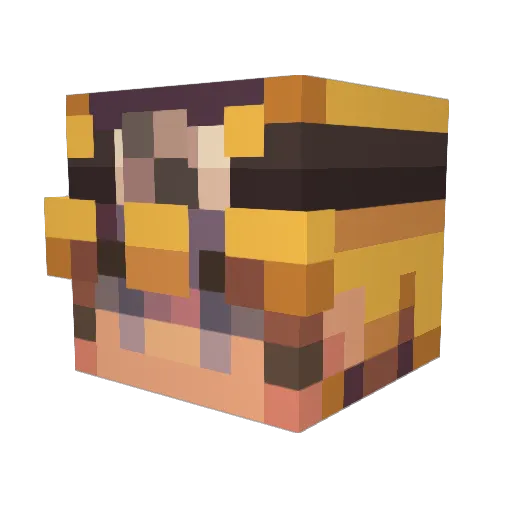 BetrayedKNG Minecraft avatar head, 3D render