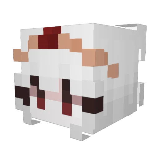 Betsyfarts Minecraft avatar head, 3D render