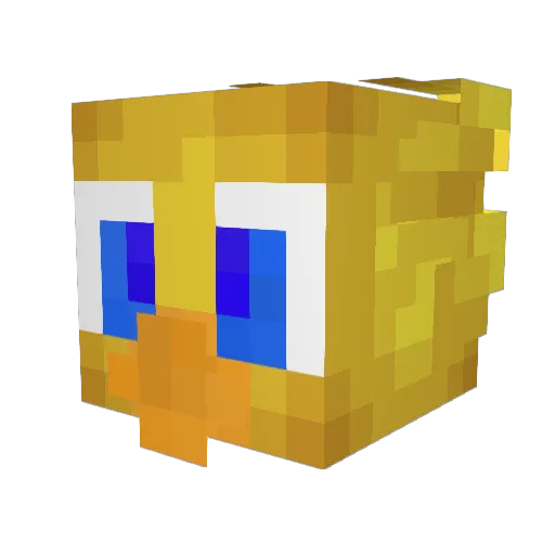 Bett2012 Minecraft avatar head, 3D render
