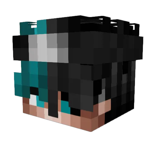 Betta21 Minecraft avatar head, 3D render