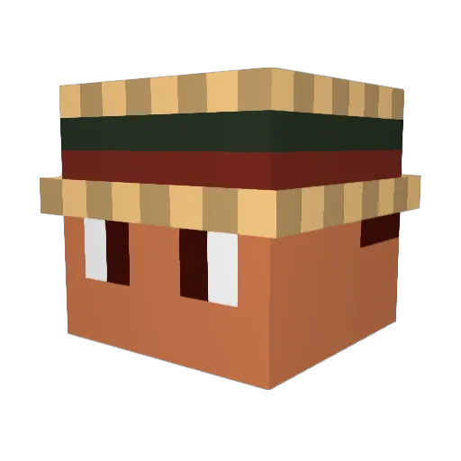 Bettelarm Minecraft avatar head, 3D render
