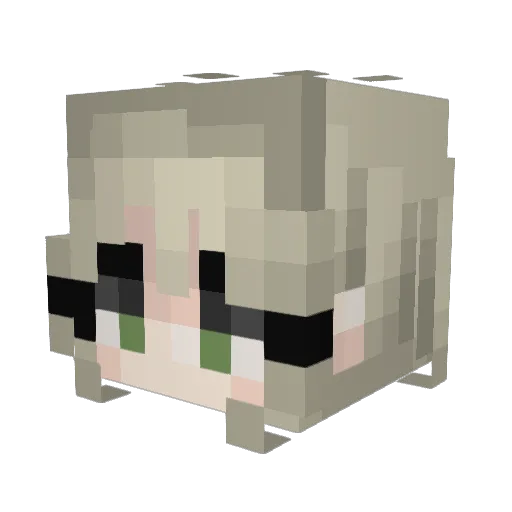 Better5A Minecraft avatar head, 3D render