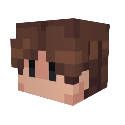 BetterBob77 Minecraft avatar head, 3D render