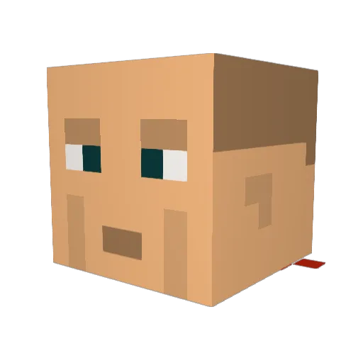 BetterMCPlayer Minecraft avatar head, 3D render