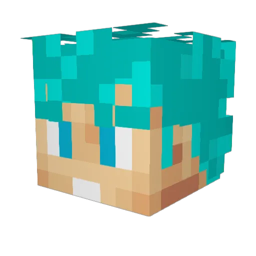BetterOffTed Minecraft avatar head, 3D render