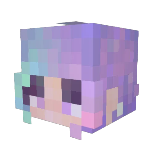 Betthy Minecraft avatar head, 3D render