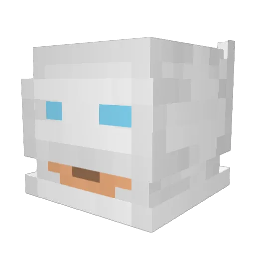 Bettmen Minecraft avatar head, 3D render