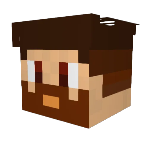Bettoni Minecraft avatar head, 3D render