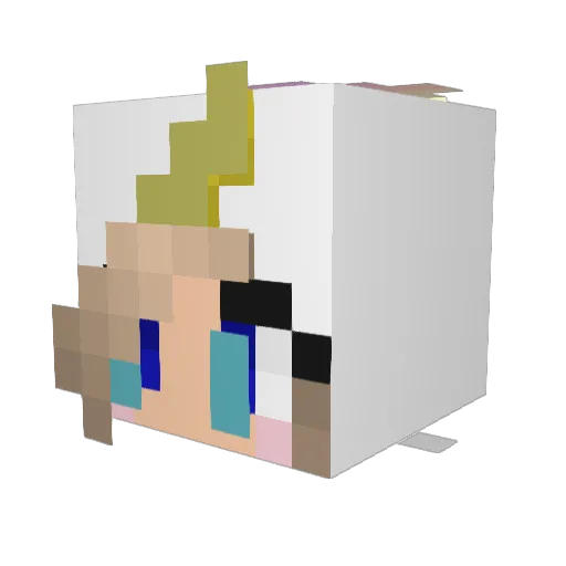 Betttan Minecraft avatar head, 3D render