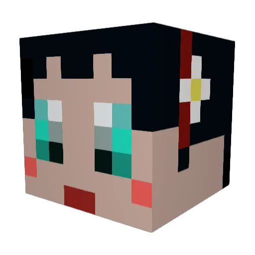 BettyBeepBoop Minecraft avatar head, 3D render