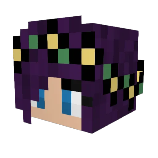 BettyBoop84 Minecraft avatar head, 3D render