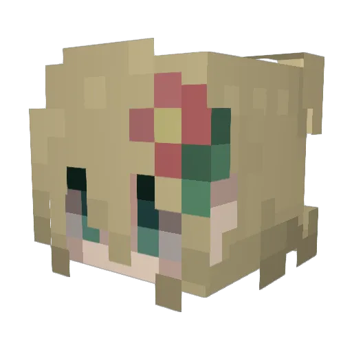 BettyGrof Minecraft avatar head, 3D render