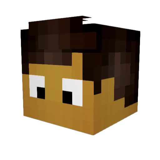 Betuu Minecraft avatar head, 3D render