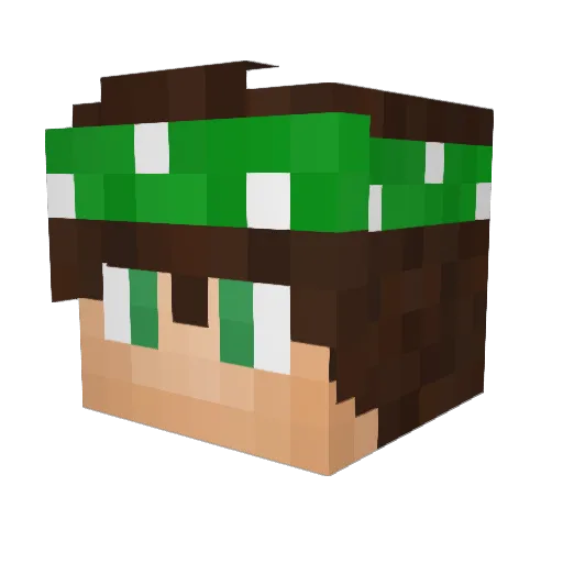 BeueTiger Minecraft avatar head, 3D render