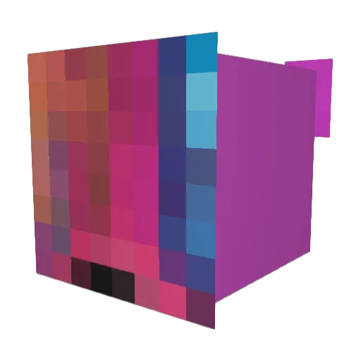 Beugno Minecraft avatar head, 3D render