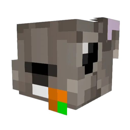 Beuhnny_ Minecraft avatar head, 3D render
