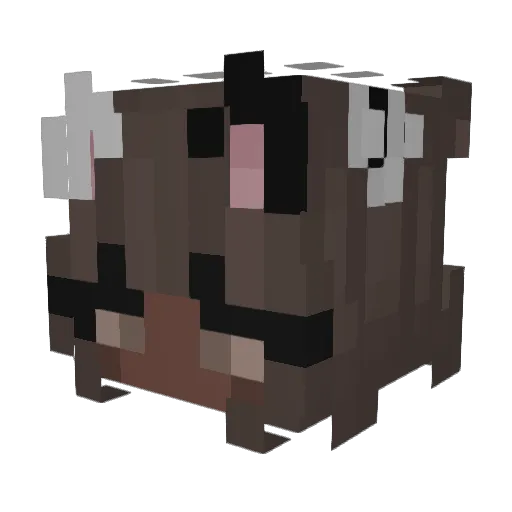 Beulip Minecraft avatar head, 3D render