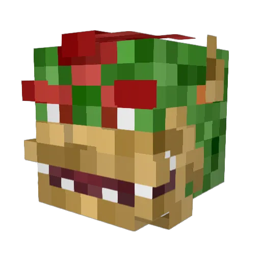 Beulo Minecraft avatar head, 3D render
