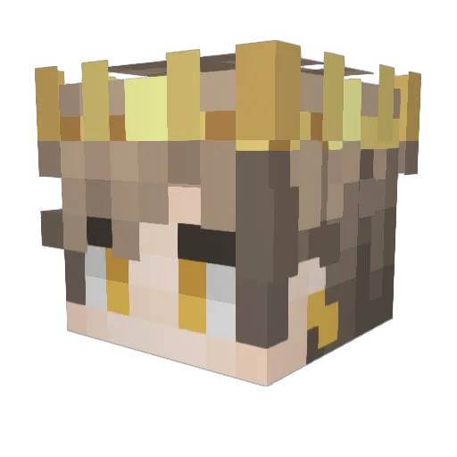 Beulus Minecraft avatar head, 3D render