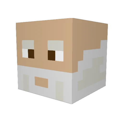 Beunar Minecraft avatar head, 3D render