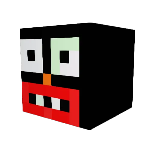 Beunhaassie Minecraft avatar head, 3D render