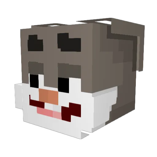 Beurette Minecraft avatar head, 3D render