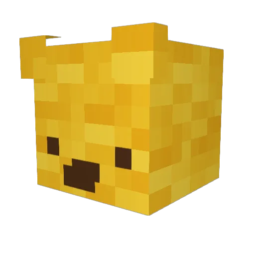 BeurreMou Minecraft avatar head, 3D render