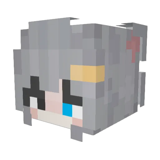 Beuwang Minecraft avatar head, 3D render