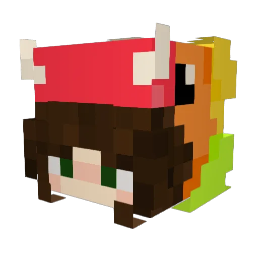 Bev188 Minecraft avatar head, 3D render