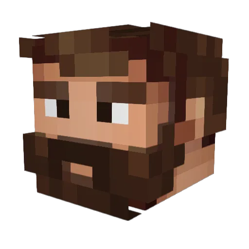 Bevas Minecraft avatar head, 3D render