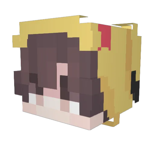 Bevat Minecraft avatar head, 3D render
