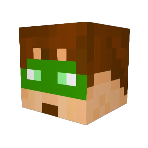 Bevega Minecraft avatar head, 3D render