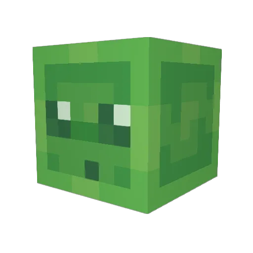 Bevinslime Minecraft avatar head, 3D render