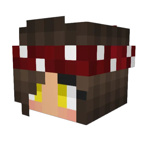 BewTea Minecraft avatar head, 3D render