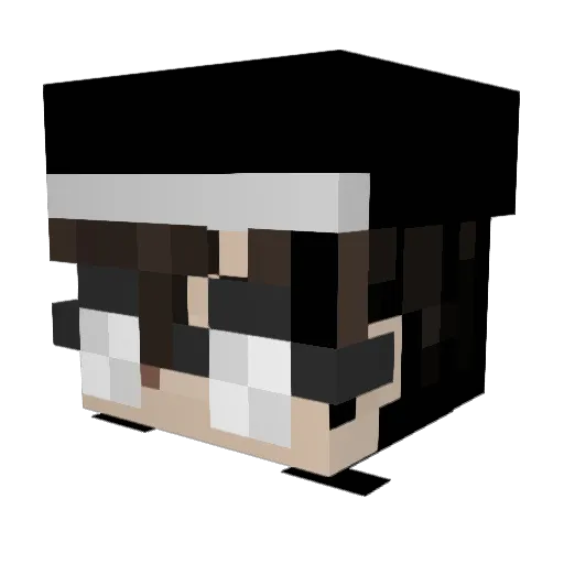 Bewam Minecraft avatar head, 3D render