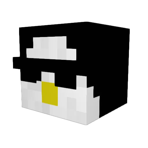 Bewewer Minecraft avatar head, 3D render