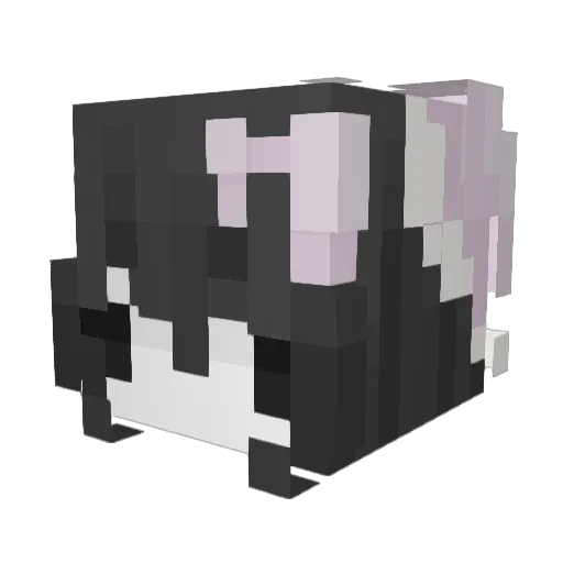 Bewiitxched Minecraft avatar head, 3D render