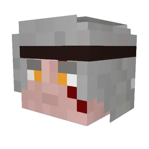 Bewoid Minecraft avatar head, 3D render