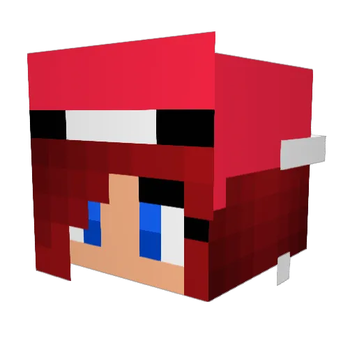 Bewwaboo Minecraft avatar head, 3D render