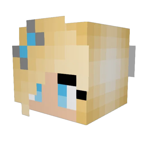 Bex83 Minecraft avatar head, 3D render