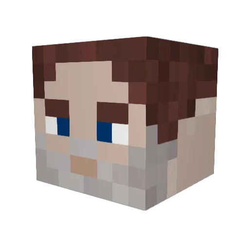 Bexakl Minecraft avatar head, 3D render