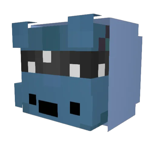 Bexr Minecraft avatar head, 3D render