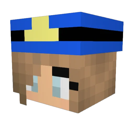 Bexy_CRO Minecraft avatar head, 3D render