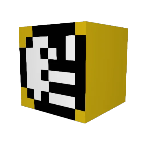 Bexyk Minecraft avatar head, 3D render