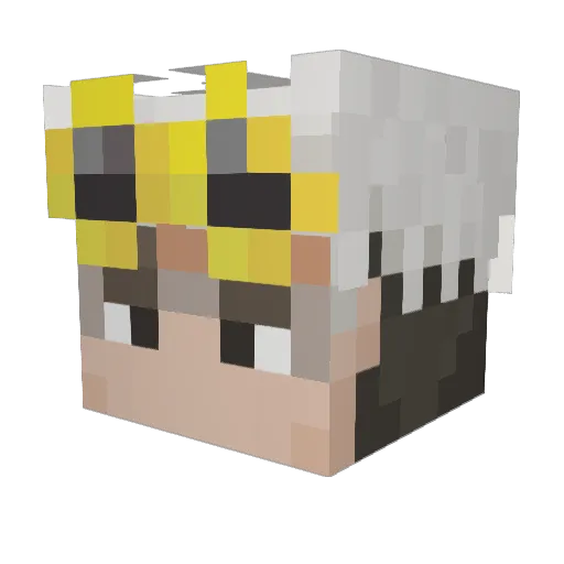 Beyandre_ Minecraft avatar head, 3D render