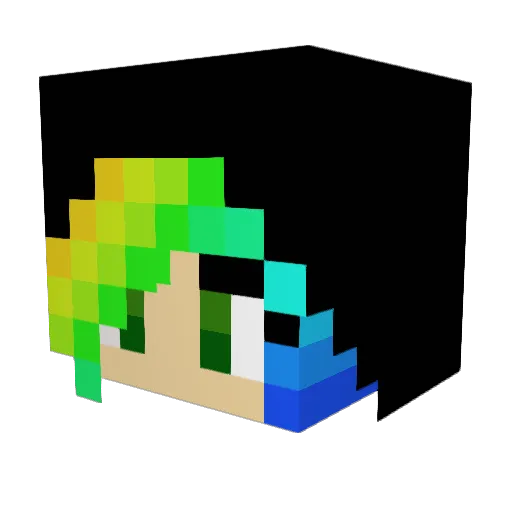 Beyaz15 Minecraft avatar head, 3D render