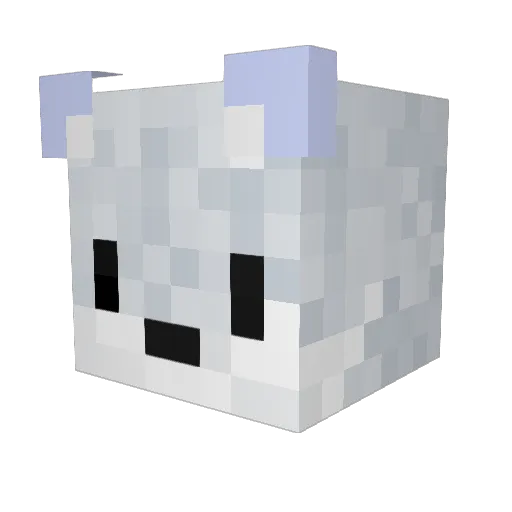 BeyazFox Minecraft avatar head, 3D render